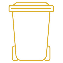 Icon Sanitärreinigung: Mülltonne zur Müllentsorgung